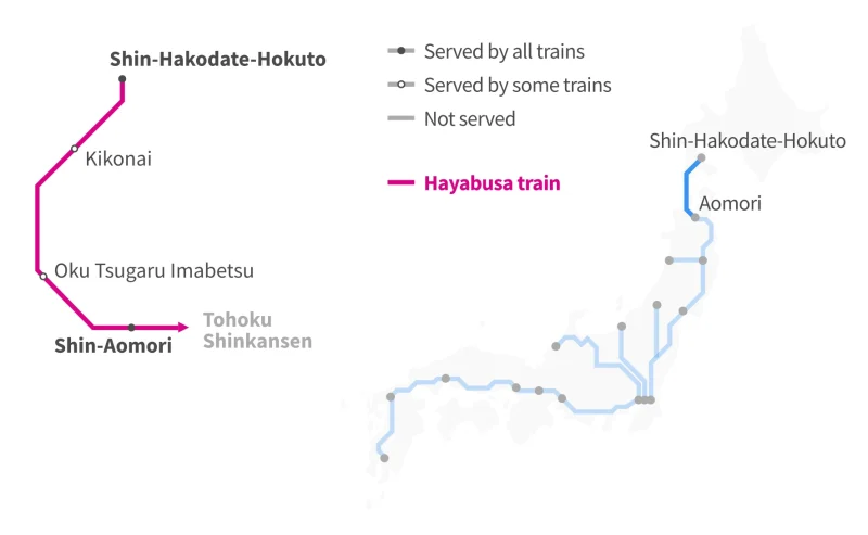 Hokkaido shinkansen line route map