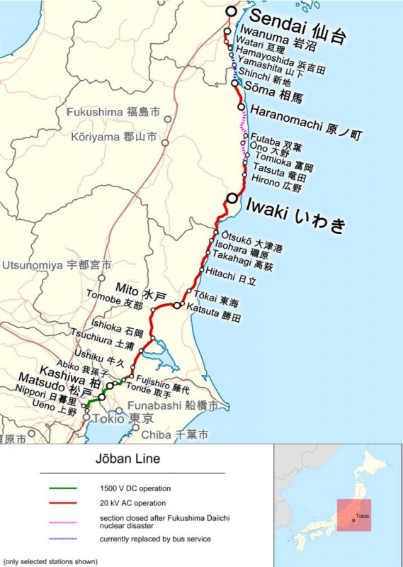 JR Joban Line Connecting Tokyo with Tohoku Region JRailPass