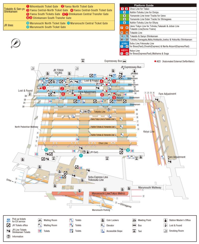 Tokio Station Layout